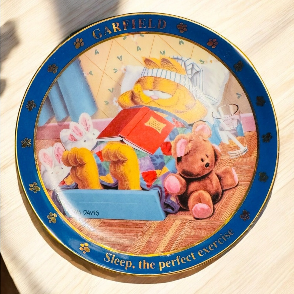 Danbury Mint Garfield Decorative Plate "Sleep the perfect exercise"  #J4915 EUC